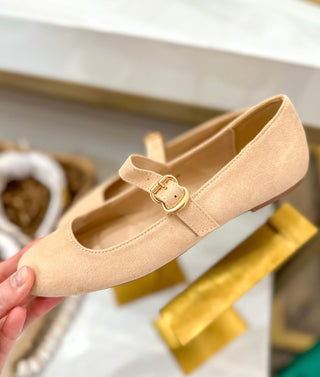 Nude Suede Mary Jane Sandal - Everyday EDEN Boutique & Gifts