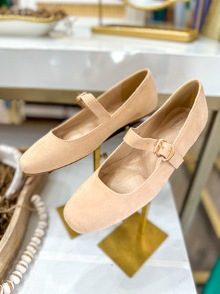 Nude Suede Mary Jane Sandal - Everyday EDEN Boutique & Gifts