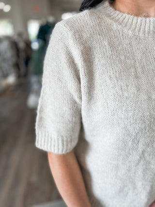 Oatmeal Timeless Ease Sweater Top - Everyday EDEN Boutique & Gifts