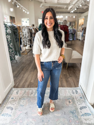 Oatmeal Timeless Ease Sweater Top - Everyday EDEN Boutique & Gifts