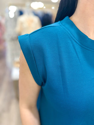 Ocean Teal Scuba Sleeveless Top - Everyday EDEN Boutique & Gifts