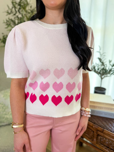 Off White All The Love Knit Sweater Top - Everyday EDEN Boutique & Gifts