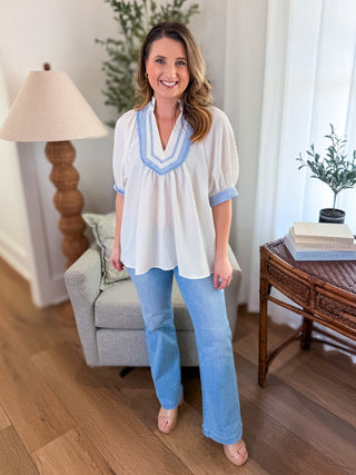 Off White Lovely Layers Short Sleeve Top - Everyday EDEN Boutique & Gifts