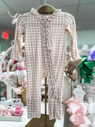 Olivia Ruffle Zip Footie - Everyday EDEN Boutique & Gifts