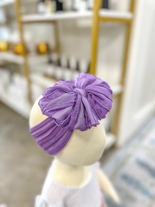 Orchid Frilly Frou Ruffle Headband Bow - Everyday EDEN Boutique & Gifts