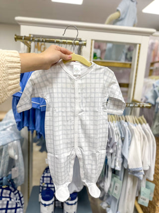 Paty Blue Gingham Footie - Everyday EDEN Boutique & Gifts