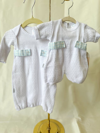 Paty Blue Gingham Side Tab Bubble - Everyday EDEN Boutique & Gifts