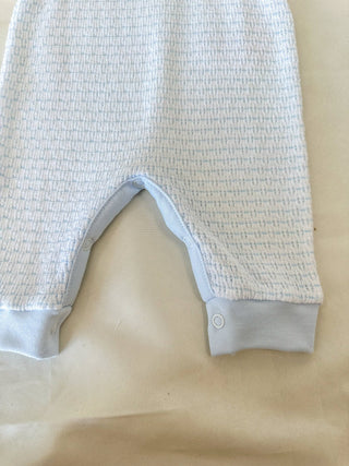 Paty Pal Blue w/ Blue Trim Pinstripe Romper - Everyday EDEN Boutique & Gifts