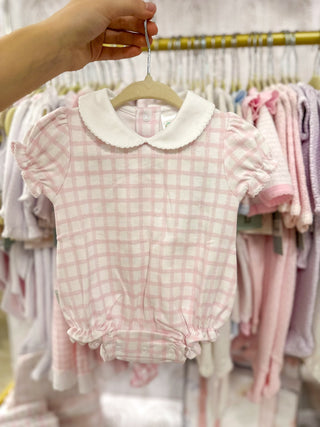 Paty Pink Gingham Collared Bubble - Everyday EDEN Boutique & Gifts