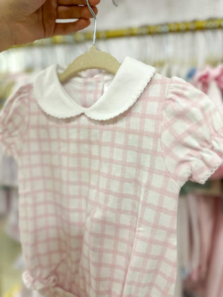 Paty Pink Gingham Collared Bubble - Everyday EDEN Boutique & Gifts