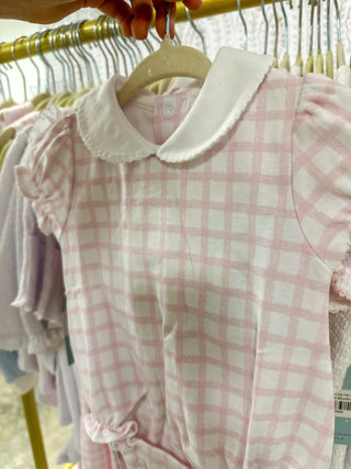 Paty Pink Gingham Collared Bubble - Everyday EDEN Boutique & Gifts