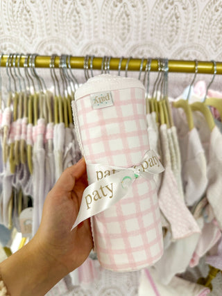 Paty Pink Gingham Swaddle Blanket - Everyday EDEN Boutique & Gifts