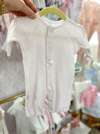 Paty Pink Pinstripe W/ Pink Eyelet Trim Romper - Everyday EDEN Boutique & Gifts