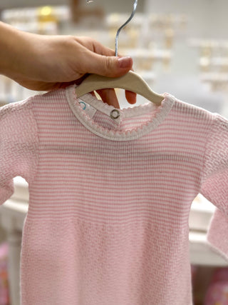 Paty Pink Striped Romper W/ White Trim - Everyday EDEN Boutique & Gifts