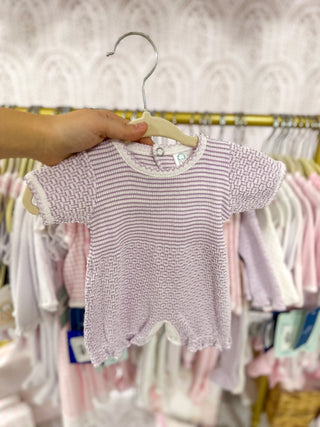 Paty Purple W/ White Pinstripes Bubble - Everyday EDEN Boutique & Gifts