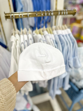 Paty White Beanie W/ White Lace Trim - Everyday EDEN Boutique & Gifts