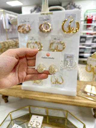 Pearl Couture Teardrop Earring Stud - Everyday EDEN Boutique & Gifts