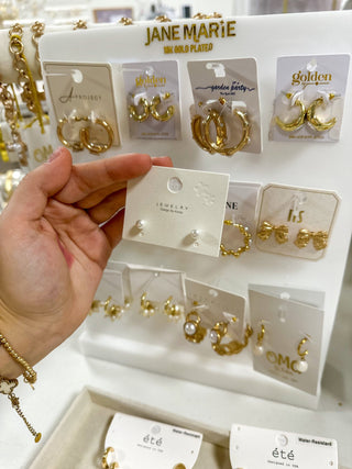 Pearl Stud Earring W/ Silver Backing - Everyday EDEN Boutique & Gifts