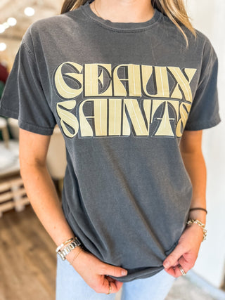 Pepper Geaux Saints Football Tee - Everyday EDEN Boutique & Gifts