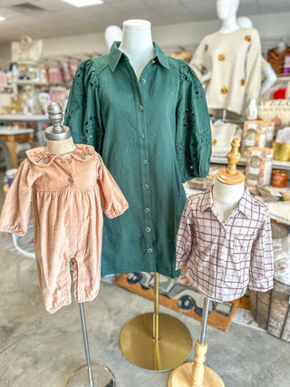 Pine Darling Days Eyelet Mini Dress - Everyday EDEN Boutique & Gifts