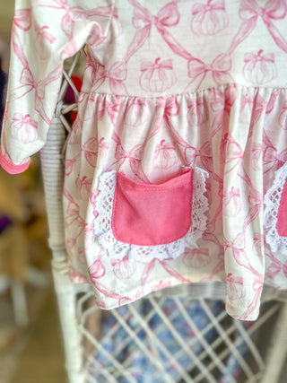 Pink Bow Tie Pumpkin Print Bloomer Set - Everyday EDEN Boutique & Gifts