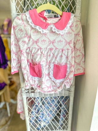 Pink Bow Tie Pumpkin Print Bubble - Everyday EDEN Boutique & Gifts