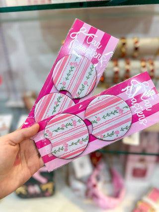 Pink Floral Car Coaster - Set of 2 - Everyday EDEN Boutique & Gifts