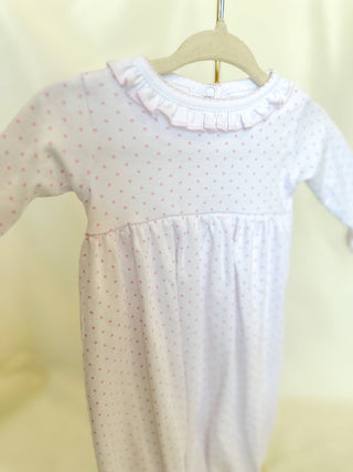Pink Mini Dots Ruffle Gown - Magnolia Baby - Everyday EDEN Boutique & Gifts