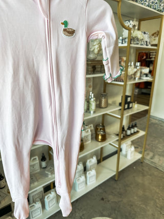 Pink Mini Mallard Ruffle Footie - Everyday EDEN Boutique & Gifts
