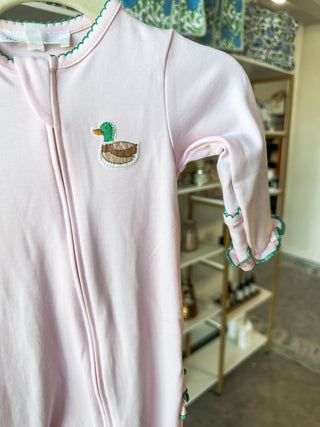 Pink Mini Mallard Ruffle Footie - Everyday EDEN Boutique & Gifts