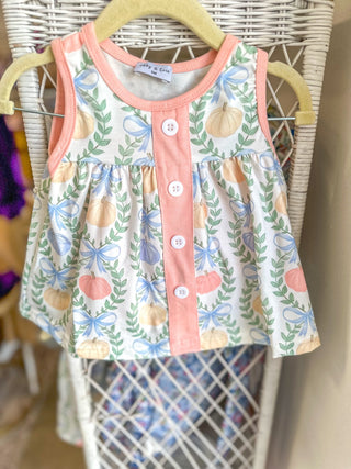 Pink Pumpkin Print Baby Girl Bloomer Set - Everyday EDEN Boutique & Gifts
