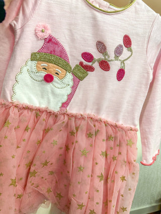 Pink Santa's Sweetheart Glitter Mesh Dress - Everyday EDEN Boutique & Gifts