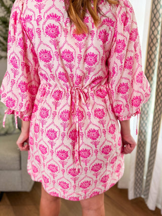 Pink Sunny Petals Mini Dress - Everyday EDEN Boutique & Gifts