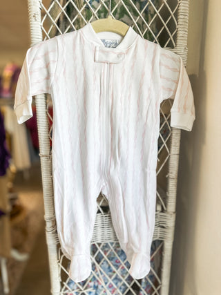 Pink Twirls Zipper Footie - Everyday EDEN Boutique & Gifts