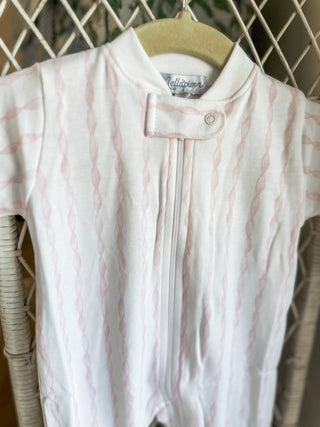 Pink Twirls Zipper Footie - Everyday EDEN Boutique & Gifts