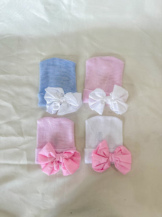 Pink W/ Pink Bow Sweet Hospital Hat - Everyday EDEN Boutique & Gifts
