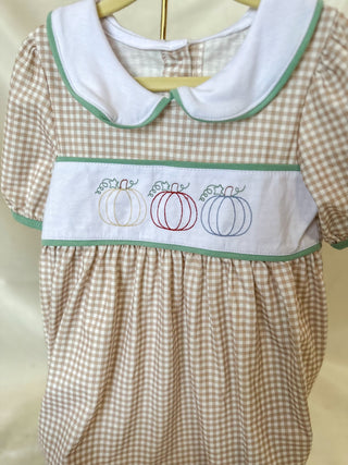 Plaid Pumpkin Patch Embroidered Dress - Everyday EDEN Boutique & Gifts