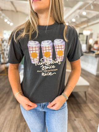Pumpkin Spice & Everything Nice Graphic Tee - Everyday EDEN Boutique & Gifts