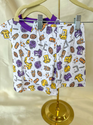 Purple & Gold Future Draft Picks Short Pajamas - Everyday EDEN Boutique & Gifts
