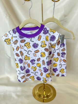 Purple & Gold Future Draft Picks Short Pajamas - Everyday EDEN Boutique & Gifts