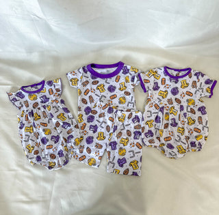 Purple & Gold Future Draft Picks Short Pajamas - Everyday EDEN Boutique & Gifts