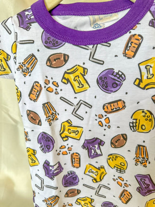 Purple & Gold Future Draft Picks Short Pajamas - Everyday EDEN Boutique & Gifts