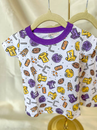 Purple & Gold Future Draft Picks Short Pajamas - Everyday EDEN Boutique & Gifts