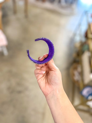 Purple & Gold Game Day Beaded Snap Bracelet - Everyday EDEN Boutique & Gifts