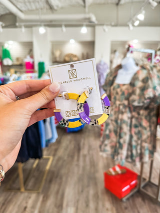 Purple & Gold Melody Earrings - Everyday EDEN Boutique & Gifts