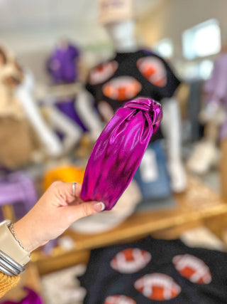 Purple Metallic Knot Headband - Everyday EDEN Boutique & Gifts