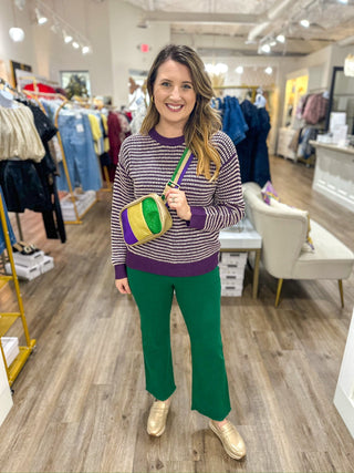 Purple Waverly Stripe Pullover - Everyday EDEN Boutique & Gifts