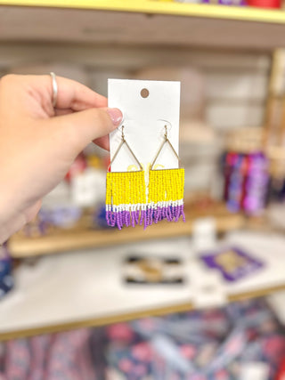 Purple/Gold Fan Favorite Earrings - Everyday EDEN Boutique & Gifts