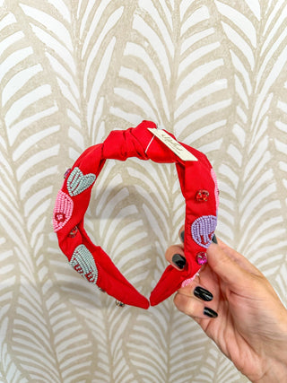 Red Always & Forever Hearts Headband - Everyday EDEN Boutique & Gifts