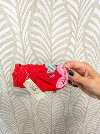 Red Always & Forever Hearts Headband - Everyday EDEN Boutique & Gifts